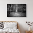 thumbnail image 2 of IDEA4WALL Canvas Wall Art Small Path Through Trees in Falling Leaves in Spring Nature Forest Photography Realism Traditional Dramatic Black and White for Living Room, Bedroom, Office - 24"x36", 2 of 5