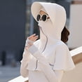 thumbnail image 3 of UTSJKR Unisex Full Coverage Sun Hood with Zip Closure for Spring Cycling Trip with Shoulder Flap for Run Breathable Cooling Silhouette UV Deflect White, 3 of 8