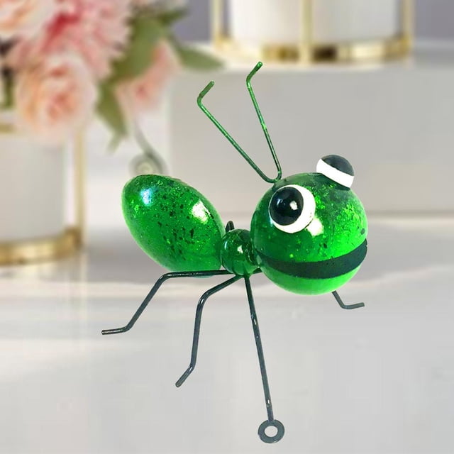 Juego de decoración de jardín de s de metal, jardín de s, decoración de la pared, valla colgante, decoración linda de la pared en 3D, co Verde Macarena Insecto hormigas