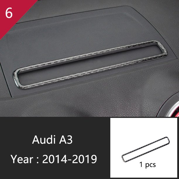 Fibra De Carbono Interior Del Coche Palanca De Cambio Aire Acondicionado Panel CD Puerta Reposabrazos Cubierta De La Etiqueta Engomada Ajuste De Accesorios De Para Audi A3 8V S3 huangjie unisex