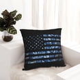 thumbnail image 6 of Pofeuu Navy Camouflage American Flag Print Double-sided plush pillowcase Square Throw Pillow Covers Pillows Cover for Living Room Bedroom Sofa Couch Cushion Cover（No pillow core）-24"x24", 6 of 7