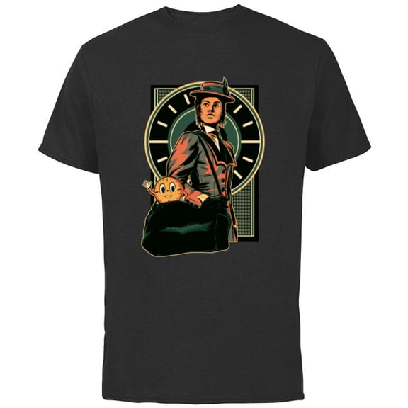 Marvel Studios Loki Season 2 TVA Renslayer and Miss Minutes - Short Sleeve Cotton T-Shirt for Adults - Customized-Black