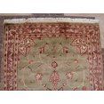 thumbnail image 3 of Wow Gold Green Floral Medallion Rectangle Area Rug Hand Knotted Wool Silk Carpet (5 x 3)', 3 of 9