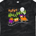 thumbnail image 4 of Inktastic Happy Halloween Train with Pumpkins, Bats, Cat,and Ghost Boys or Girls Toddler T-Shirt, 4 of 5