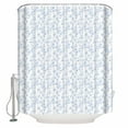 thumbnail image 2 of FAKULI Shower Curtain, Blue Floral Stall Shower Curtains for Bathroom/Bathtub, Country Tree Branches Botanical Plant Flower Waterproof Fabric Shower Curtain Set with 12 Hooks, Long 72" x 84", 2 of 7