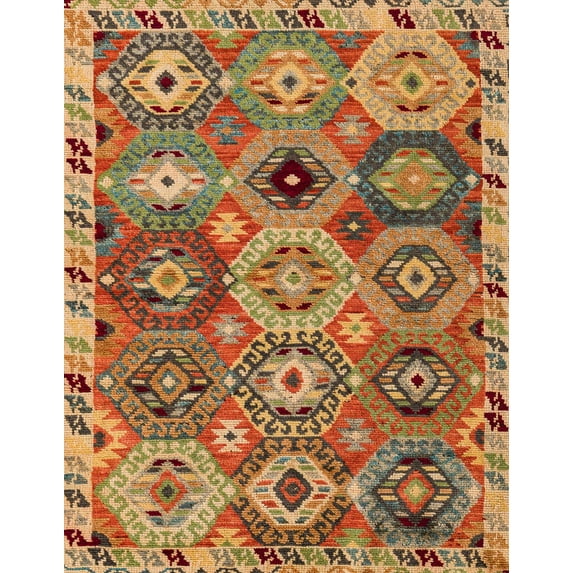 Ahgly Company Machine Washable Indoor Rectangle Abstract Gold Area Rugs, 3' x 5'
