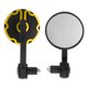 thumbnail image 1 of Ofertas Únicas 1 Juego de Espejos Retrovisores Universales M8 para Motocicleta, Espejos Laterales de Montaje Ajustables de Aluminio Plástico en Color Negro y Dorado, Forma Redonda, 1 of 1
