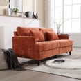 thumbnail image 4 of Gzxs Sofa, 68" Comfy Sofa Couch with Extra Deep Seats, Comfy Chenille Loveseat for Small Spaces Apartment Lounge, 2-Seat Upholstered Sofa Couch, Dark Orange, 4 of 9