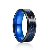 Unisex Luminous Ring In Red Purple Green Blue Tungsten Stainless Steel Jewelry With Durable Night Glow For Daily Use