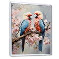 thumbnail image 2 of Designart "Whispered Tropical Secrets By A Parrot" Parrot Floater Framed Canvas Wall Art, 2 of 5