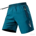 thumbnail image 5 of Domuza Mens Quick Dry Athletics Shorts Elastic Waist Drawstring Gym Workout Sports Shorts, Lightweight Running Shorts with Pockets Royal Blue M, 5 of 5