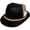 Black, variant on Felt Trilby Fedora Hat Jazz Style Oktoberfest Festival Hat for Men 24x12.5x28.5cm