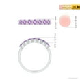 thumbnail image 5 of ANGARA Natural Half Eternity Seven Stone Amethyst Wedding Ring in 14K White Gold for Women (Size-3mm) | February Birthstone, Birthday, Anniversary, Jewelry Gift for Women | Natural Amethyst Ring, 5 of 9