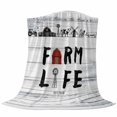 thumbnail image 6 of Farmhouse Life Blanket Soft Cozy Warm Throw Blanket for Couch, Plush Fuzzy Flannel Fleece Blankets for Sofa, Barn Animals Grey Vintage Wooden Bed Blankets Lightweight Gifts for Women, 50"x80", 6 of 9