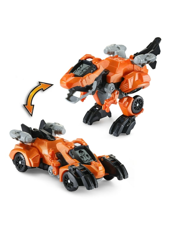 VTech Switch & Go T-Rex Race Car Transforming Dino with Fire Effects