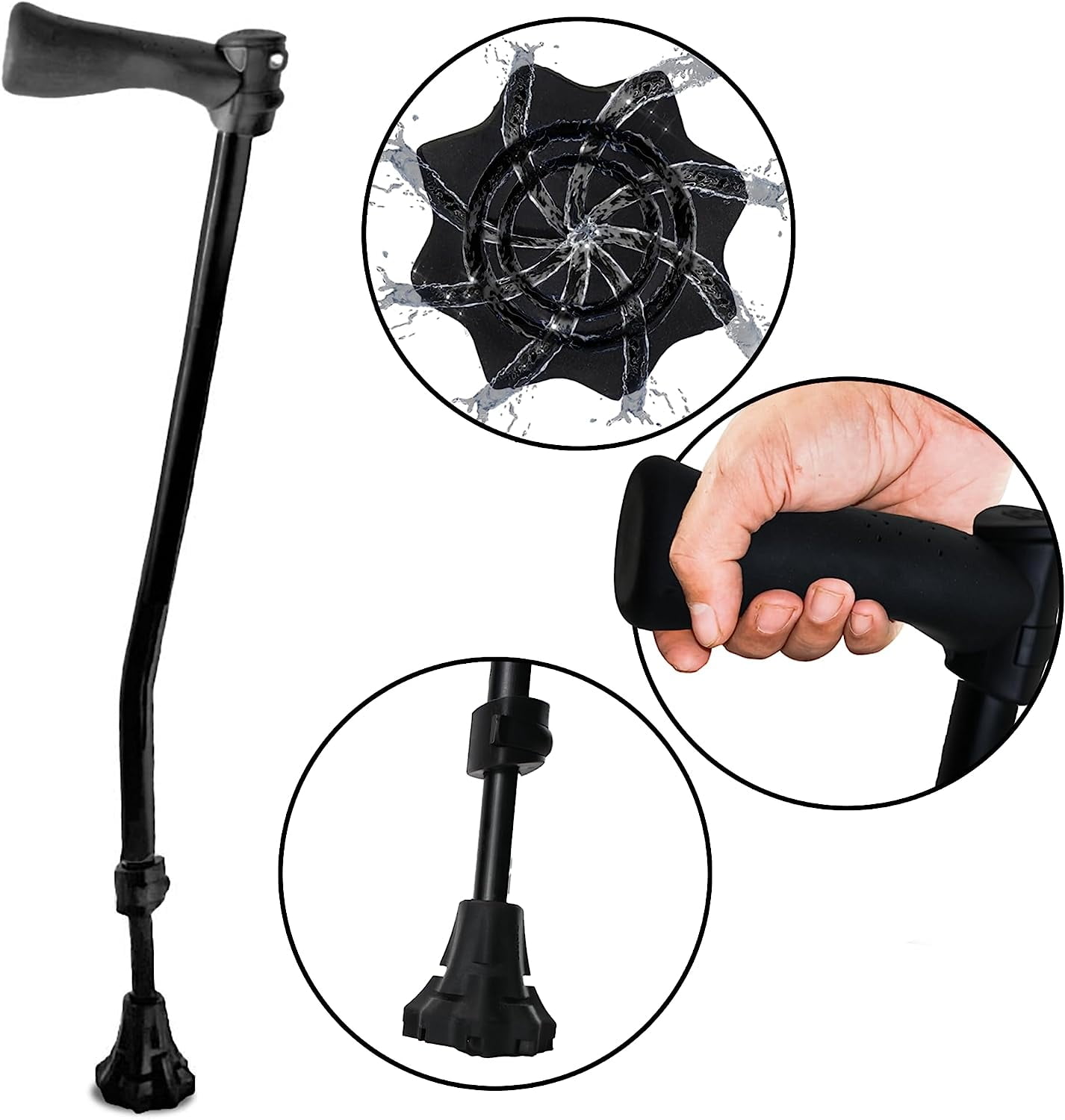 Dynamo Cyclone Cane (BLACK) The Best Cane Ever™ Designed for