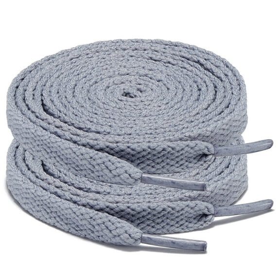 2Pair 24 27 36 45 63 72 Inch Flat Shoelaces Replacement for Sneakers Gray Blue