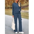 thumbnail image 4 of Conjunto Deportivo para Mujer PRETTYGARDEN Sudadera con Capucha y Pantalones Cargo XL Azul, 4 of 8