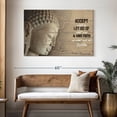 thumbnail image 3 of Elephant Stock Have Faith Buddha Quote Wall Art - Horizontal Canvas Wall Art - Living Room Wall Decor - Wellness Canvas - Beige And Brown Decor - 48" x 32", 3 of 8