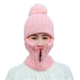 thumbnail image 1 of Thick Hat Dust-proof Zipper Women Winter Riding Hats for Festival, 1 of 10