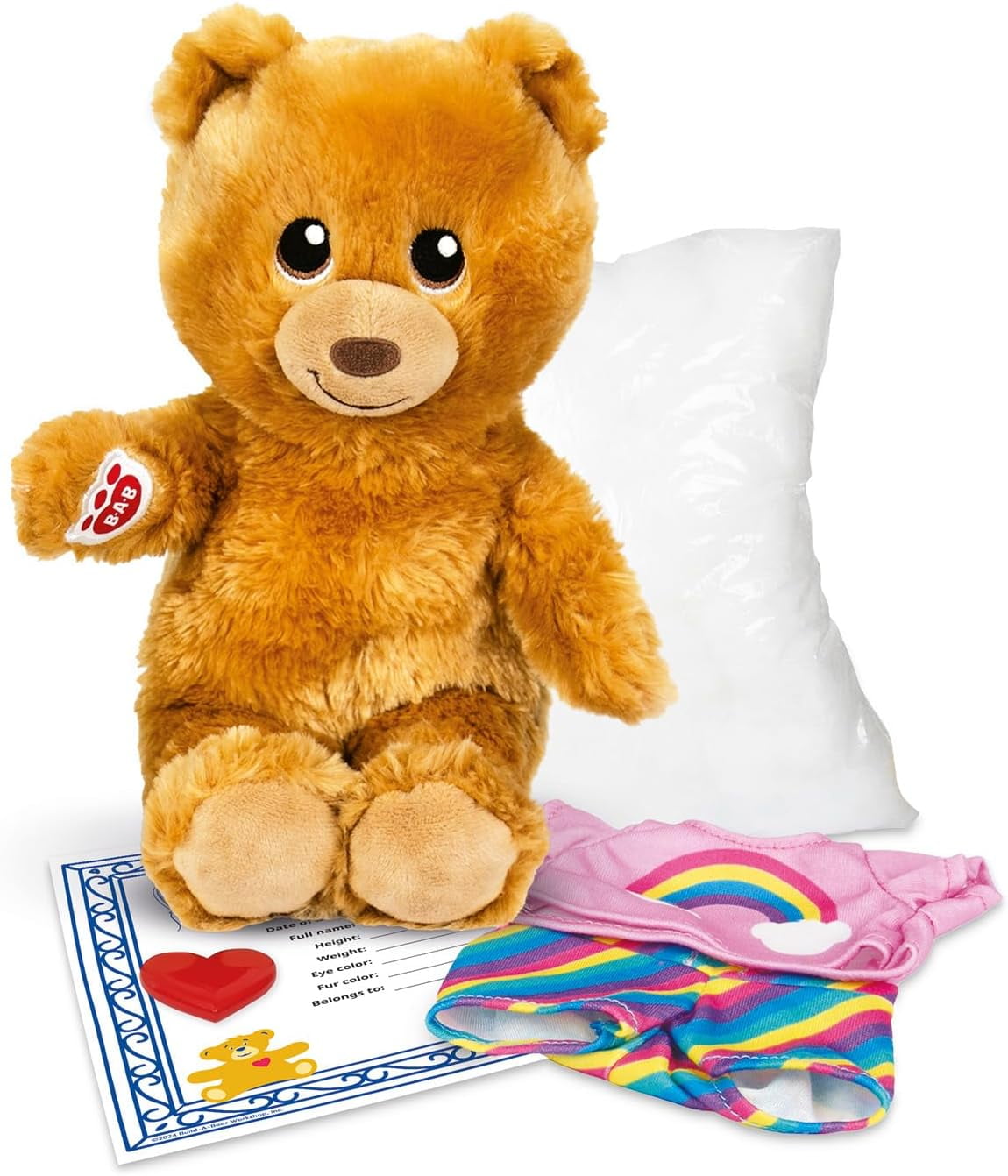 Build-a-Bear Workshop Furtastic Bear and Outfit Pack STYLE 1 RAINBOW