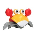 thumbnail image 2 of Crab Toy, Rechargeable Colorful Lights Funny Automatic Obstacle Avoidance Crawl Crab Toy Interactive  For Home Orange,Green, 2 of 8