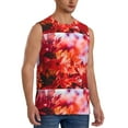 thumbnail image 2 of Easygdp Autumn Maple Leaves Men's Breathable Tank Tops Sleeveless Sporty T Shirts for Basketball, Mountaineering, Bodybuilding -Small, 2 of 8