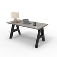thumbnail image 7 of Serenity A-Frame Writing Office Desk for Home  and Office, 60"x30" with Grey Pattern Desk Top, Black Frame, 7 of 7