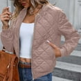 thumbnail image 2 of Wiyuqeen Women's Quilted Jacket Coat Outwear Puffer Zip-up Padded Bomber Jacket Solid Warm Winter Coat Outwear with Pockets, 2 of 10