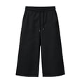 thumbnail image 6 of CONROSES Men's Capri Sweatpants Baggy Wide Leg Sweat Pants for Men Solid Elastic Waist Drawstring Fall Athletic Jogger Trousers with Pocket, 6 of 6