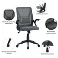 thumbnail image 6 of VECELO Mid-Back Swivel Adjustable Ergonomic Office Chair, Mesh Lumbar Support and Adjustable Arms Task Chair for Computer, Grey, 6 of 17