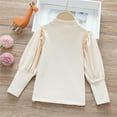 thumbnail image 6 of Pounoo Sweatshirts for Girls Children'S Clothing Children'S Base Shirt Round Neck Girls' Brushed T-Shirt Long Sleeve Round-Neck Blouses Sweaters for Kids, 6 of 9