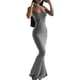 thumbnail image 4 of Vestido largo ajustado para mujer, sexy, con tirantes finos, corte bajo, largo y ajustado, para fiesta, club, noche, camisola, vestidos largos, 4 of 5