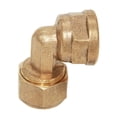 thumbnail image 3 of Conectores de codo hembra con tornillo de latón, acoplador rápido compuesto de aluminio comprimido, conector roscado para agua y gas., 3 of 5
