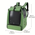thumbnail image 4 of Versatile Green Parrot Backpack Carrier with Mesh Window & Perches | Breathable Bird Travel Bag with Large Space, Zipper Closure, Feeding Cup & Comfortable Design for Outdoor Adventures, 4 of 4