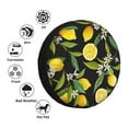 thumbnail image 4 of Fotbe Lemon Fruits Flowers Leaves Funda de Llanta de Repuesto con Estampado, Engrosada, Ajuste Universal para Jeep, Remolque, RV, SUV, Camión-15 inch, 4 of 6