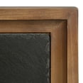 thumbnail image 5 of Kate and Laurel Macabe Industrial Modern Wood and Slate Side Accent Table with Black Iron Metal Base, Rustic Brown Finish, 5 of 7