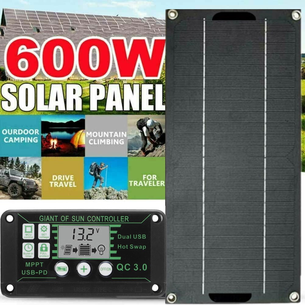 600W Solar Panel Kit 18V Battery 100A Mppt Charger Controller For Car Rv Caravan