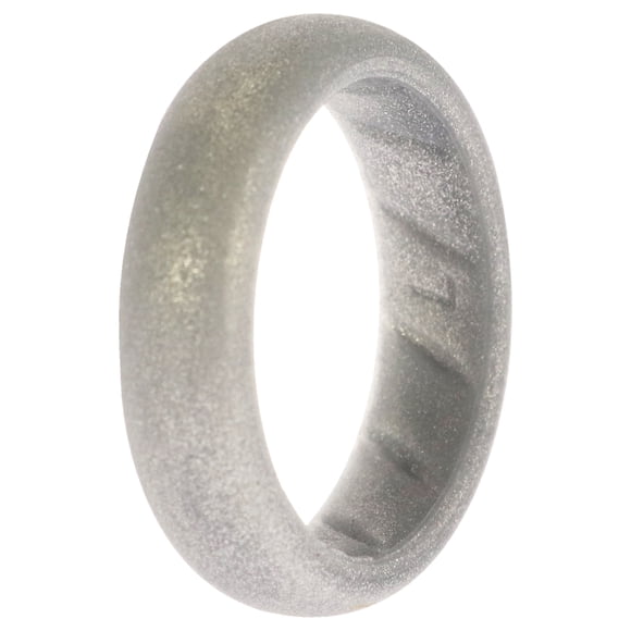 Anillo de boda BR sólido de silicona - Basic-Silver by ROQ para mujer - Anillo de 7 mm
