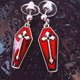thumbnail image 5 of Halloween Theme Bloody Casket Dangle Stud Earring Party Ornament Unisex Jewelry, 5 of 5