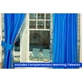 thumbnail image 2 of Rod Pocket Sari Curtain 80"W x 108"L matching tiebacks- Handcrafted Blue Indian Drapes Unlined for light & airy ambience Perfect for Living/Bedroom/Dining Room Sold in Pairs, 2 of 6