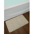 thumbnail image 2 of Skeleton Bath Mat, Sugar Skulls in Dotted Rhombus Floral Ornate on Grunge Backdrop, Plush Bathroom Decor Mat with Non Slip Backing, 29.5" X 17.5", Beige Dark Taupe Grey, by Ambesonne, 2 of 2