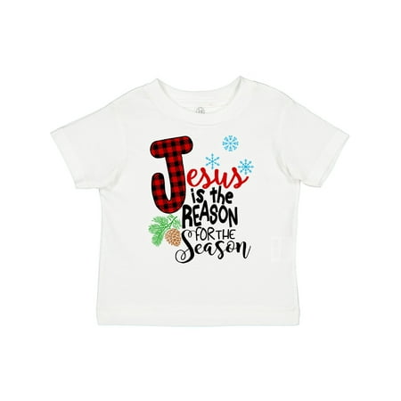 

Inktastic Jesus is the Reason for the Season Pinecone and Snowflakes Gift Toddler Boy or Toddler Girl T-Shirt