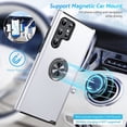 thumbnail image 5 of Hidden Series Galaxy S22 Ultra Case, [Heat Dissipation][No Fall-Off Kickstand] 360°Metal Ring, Military Grade Shockproof Protective Phone Case for Samsung Galaxy S22 Ultra, Silver, 5 of 15