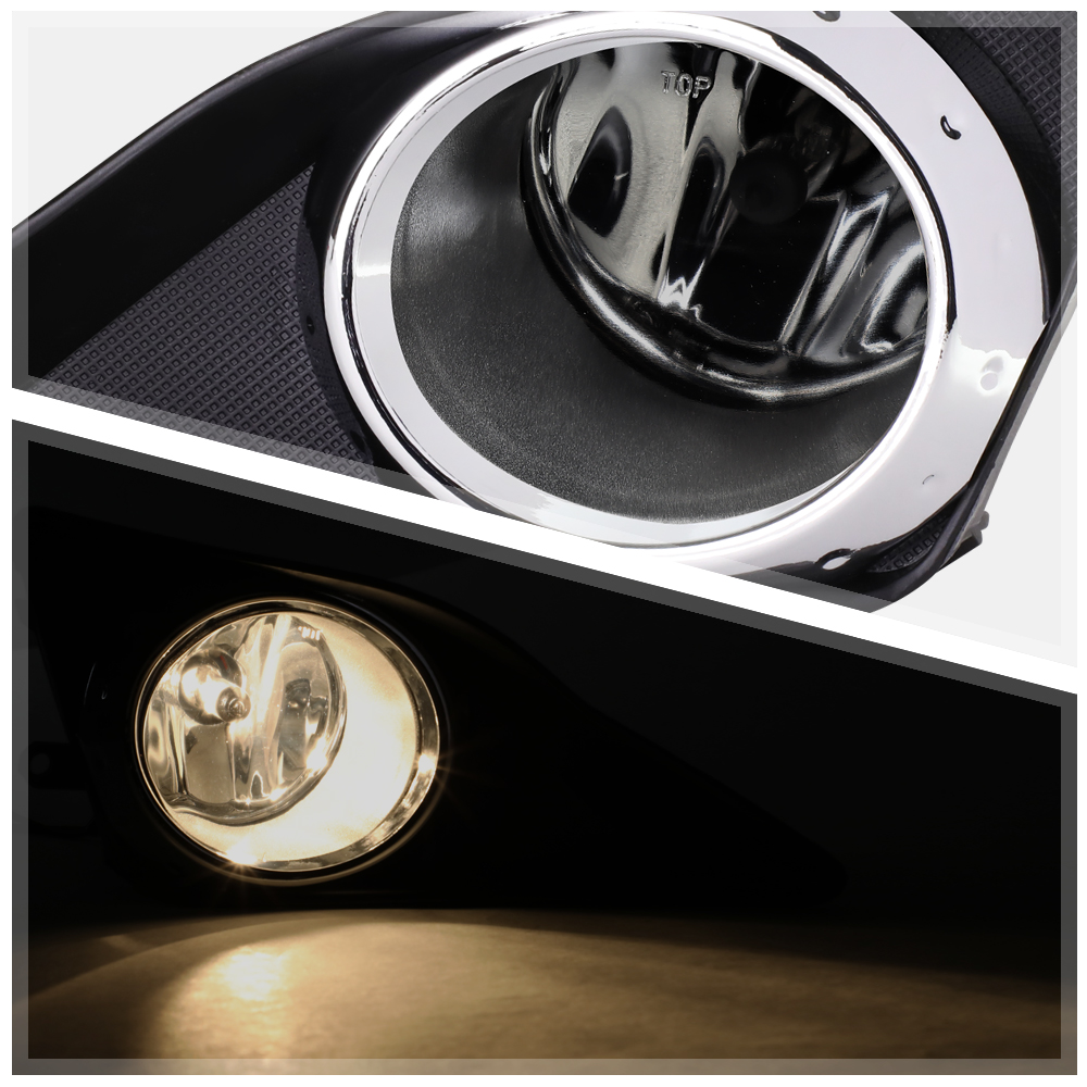 DNA Motoring For 09-10 Toyota Corolla JDM Smoked Lens Bumper Fog Light Lamps Pair w/Wiring+Swtich