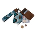 thumbnail image 3 of Wrangler Aztec Keychain Wristlet Wallets for Women Western Dual Pouch Wristlet Credit Card Holder Wallet with Zipper Pocket, Geometric-Jean, 3 of 6
