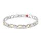 thumbnail image 3 of Pulsera magnética de desintoxicación linfática Pulseras de ayuda para dormir (oro plata), 3 of 8