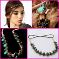 thumbnail image 5 of Vintage Emerald Head Chain Headband Jeweled Accesorios para el cabello para damas y niñas Adepaton CPB-DE-LYY982, 5 of 5
