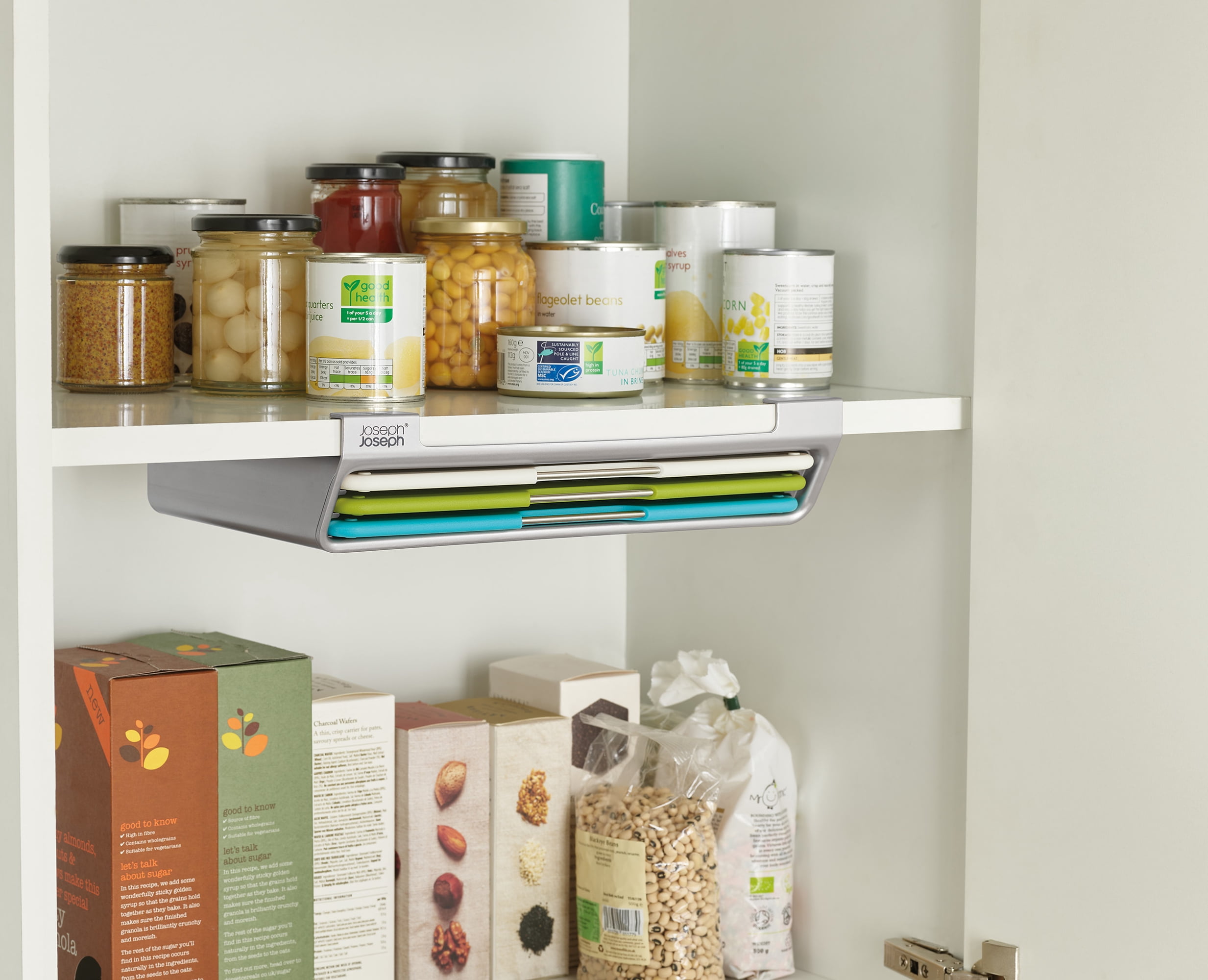 Joseph Joseph Folio Slim Large 3-piece Under-shelf Cutting Board Set