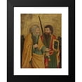 thumbnail image 2 of Master of 1458 19x24 Black Modern Framed Museum Art Print Titled - Saint Peter and Another Male Saint in a Rocky Landscape, 2 of 5